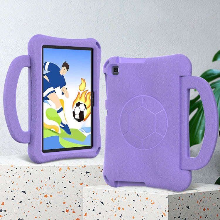 For Huawei MatePad SE 10.1 2022 Handle Football Shaped EVA Shockproof Tablet Case(Light Purple)