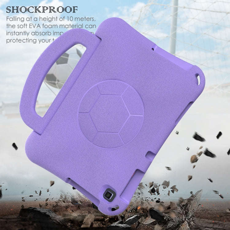 For Huawei MatePad SE 10.1 2022 Handle Football Shaped EVA Shockproof Tablet Case(Light Purple)