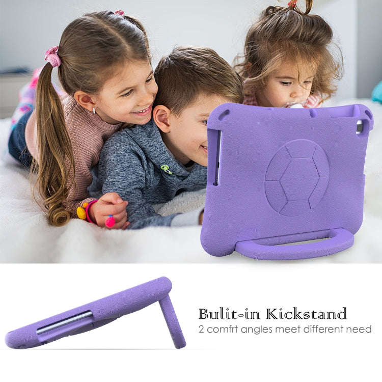 For Huawei MatePad SE 10.1 2022 Handle Football Shaped EVA Shockproof Tablet Case(Light Purple)