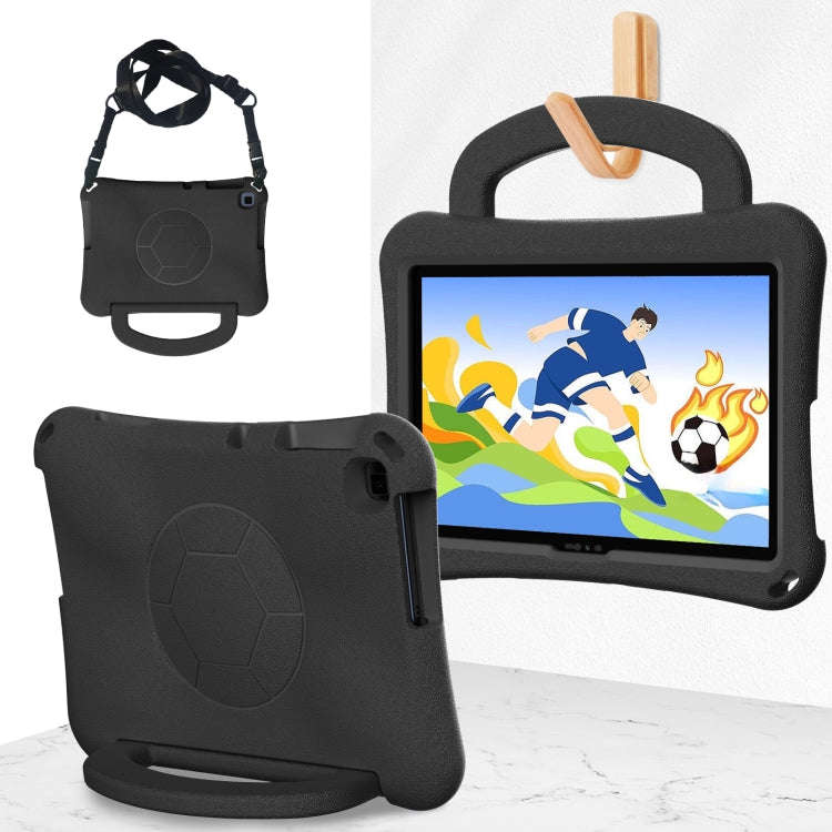 For Huawei MatePad SE 10.1 2022 Handle Football Shaped EVA Shockproof Tablet Case(Black)
