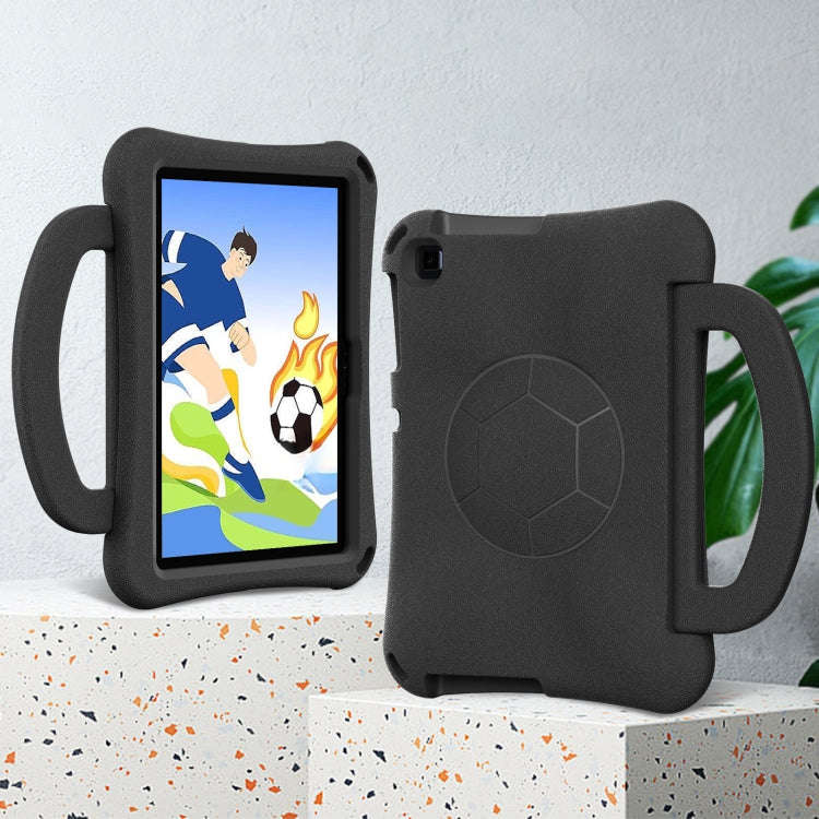 For Huawei MatePad SE 10.1 2022 Handle Football Shaped EVA Shockproof Tablet Case(Black)