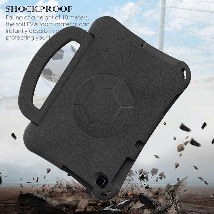 For Huawei MatePad SE 10.1 2022 Handle Football Shaped EVA Shockproof Tablet Case(Black)