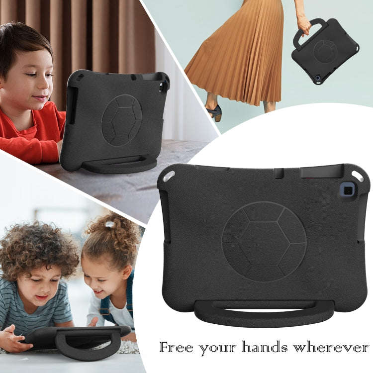 For Huawei MatePad SE 10.1 2022 Handle Football Shaped EVA Shockproof Tablet Case(Black)