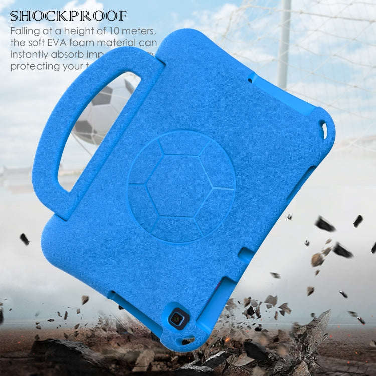 For Huawei MatePad SE 10.1 2022 Handle Football Shaped EVA Shockproof Tablet Case(Blue)