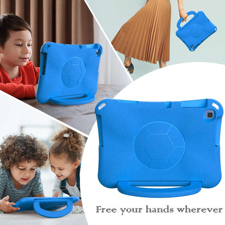 For Huawei MatePad SE 10.1 2022 Handle Football Shaped EVA Shockproof Tablet Case(Blue)