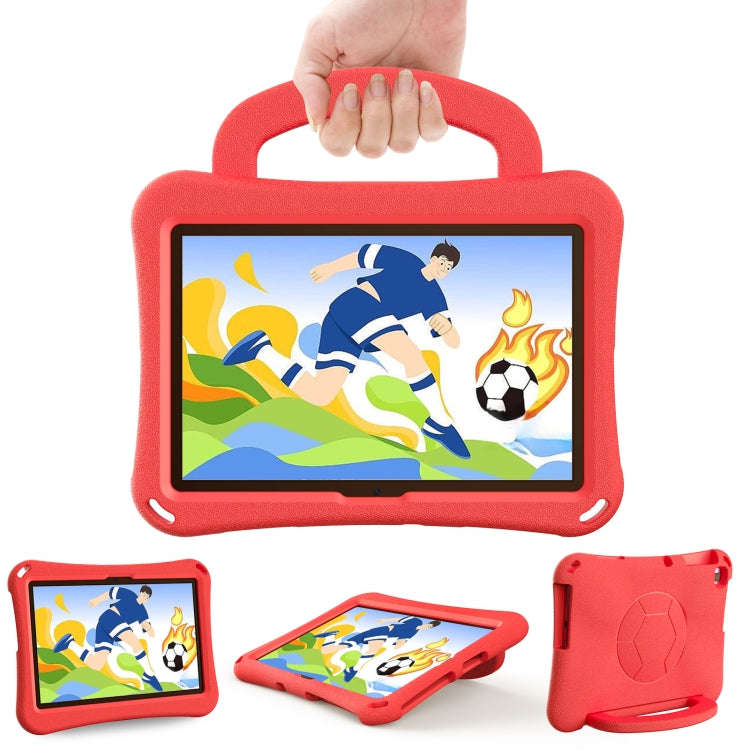 For Huawei MatePad SE 10.1 2022 Handle Football Shaped EVA Shockproof Tablet Case(Red)