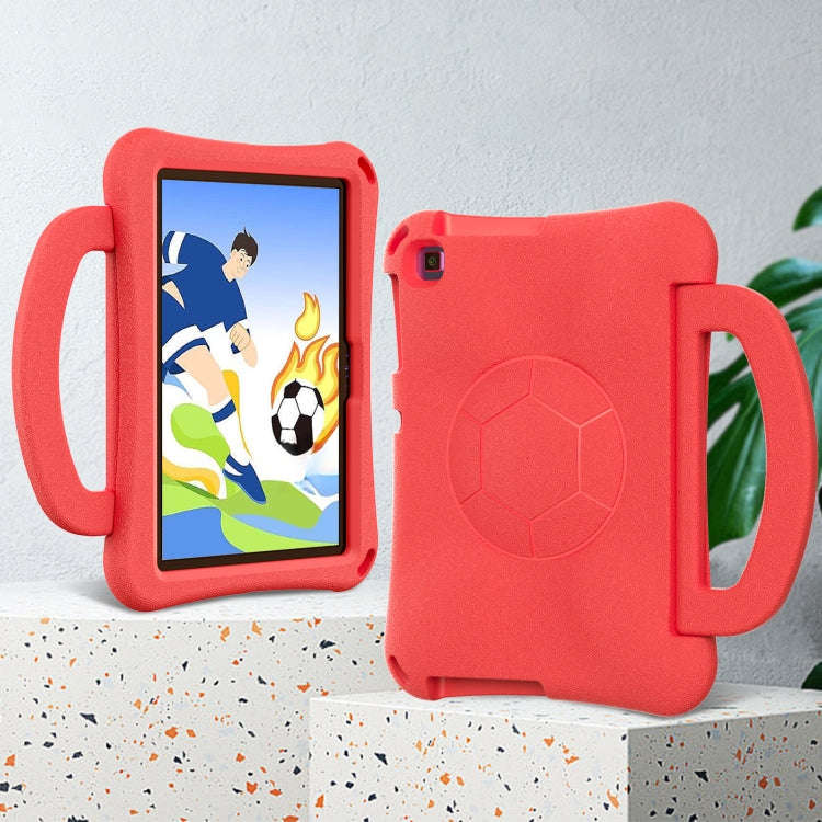 For Huawei MatePad SE 10.1 2022 Handle Football Shaped EVA Shockproof Tablet Case(Red)