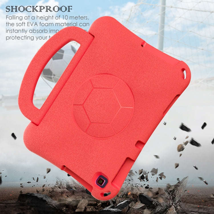 For Huawei MatePad SE 10.1 2022 Handle Football Shaped EVA Shockproof Tablet Case(Red)