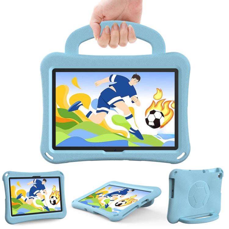 For Huawei MatePad SE 10.1 2022 Handle Football Shaped EVA Shockproof Tablet Case(Light Blue)