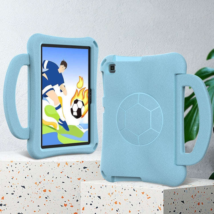For Huawei MatePad SE 10.1 2022 Handle Football Shaped EVA Shockproof Tablet Case(Light Blue)