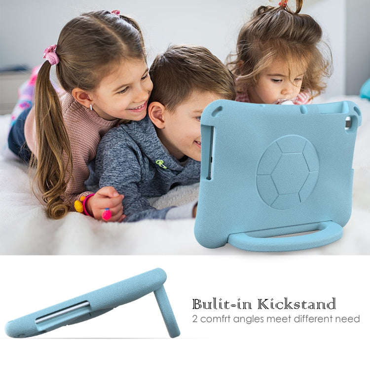 For Huawei MatePad SE 10.1 2022 Handle Football Shaped EVA Shockproof Tablet Case(Light Blue)