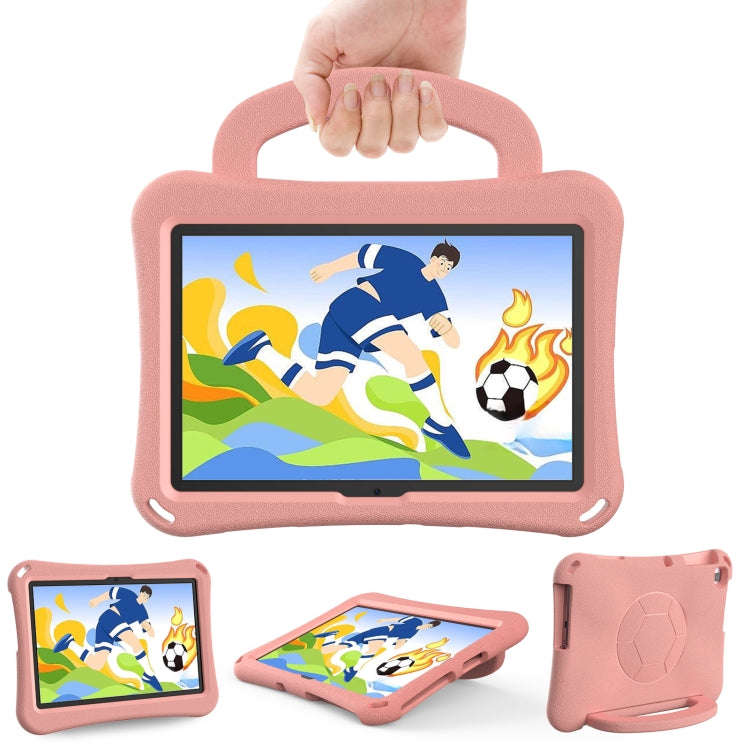 For Huawei MatePad SE 10.1 2022 Handle Football Shaped EVA Shockproof Tablet Case(Light Pink)