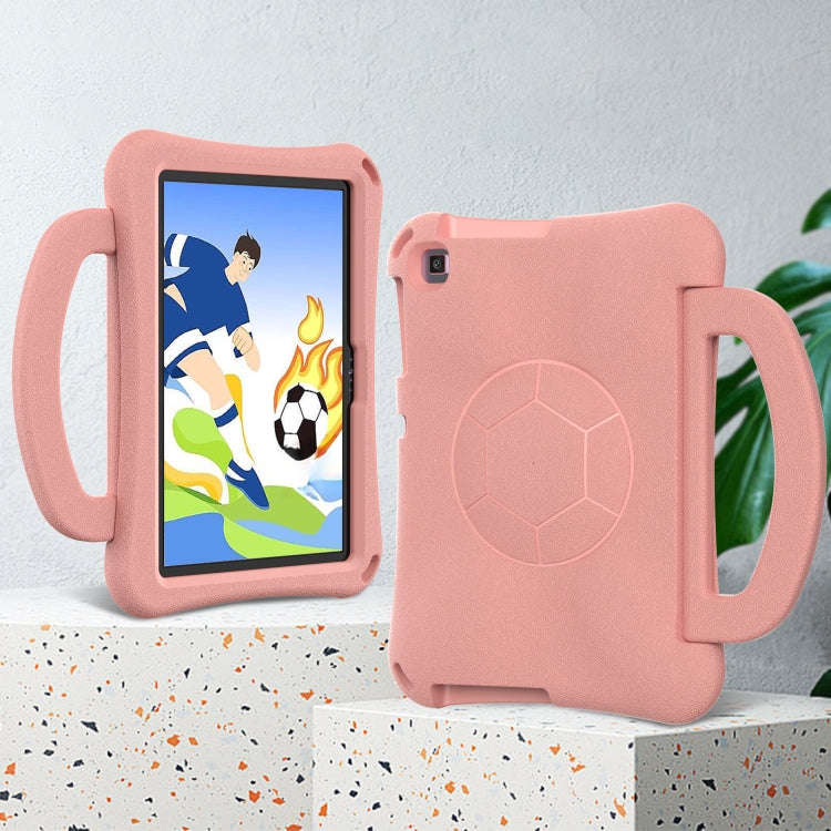For Huawei MatePad SE 10.1 2022 Handle Football Shaped EVA Shockproof Tablet Case(Light Pink)