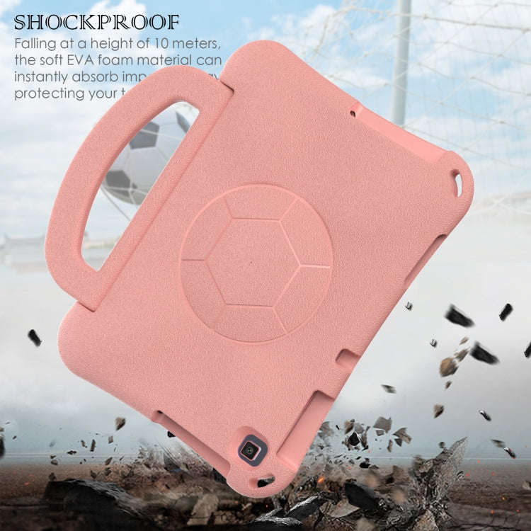 For Huawei MatePad SE 10.1 2022 Handle Football Shaped EVA Shockproof Tablet Case(Light Pink)