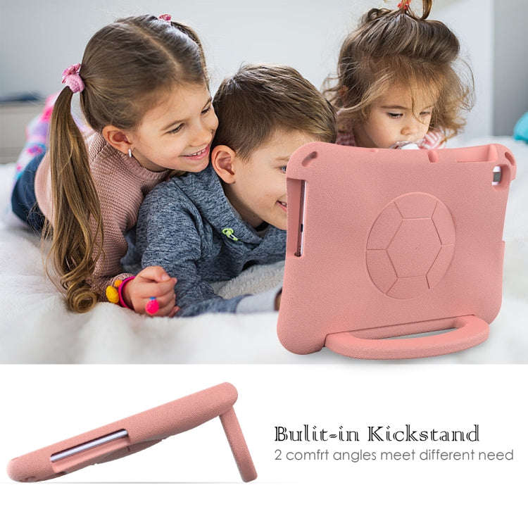 For Huawei MatePad SE 10.1 2022 Handle Football Shaped EVA Shockproof Tablet Case(Light Pink)