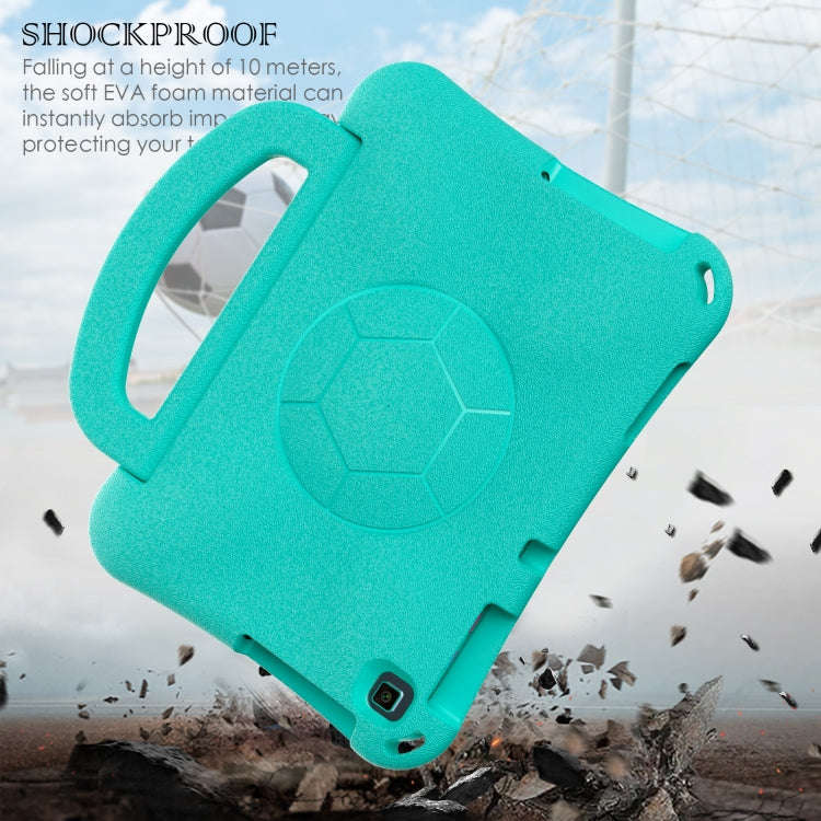 For Huawei MatePad SE 10.1 2022 Handle Football Shaped EVA Shockproof Tablet Case(Mint  Green)