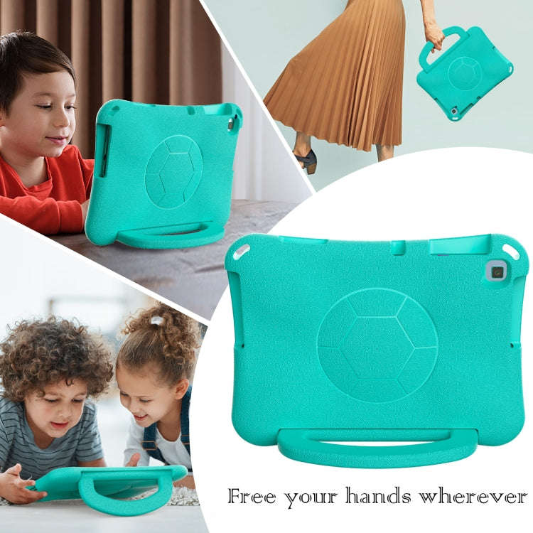 For Huawei MatePad SE 10.1 2022 Handle Football Shaped EVA Shockproof Tablet Case(Mint  Green)
