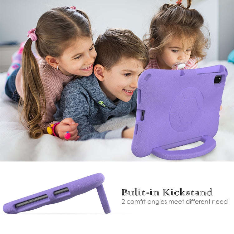 For Huawei MatePad 10.4 2020 / 2022 Handle Football Shaped EVA Shockproof Tablet Case(Light Purple)