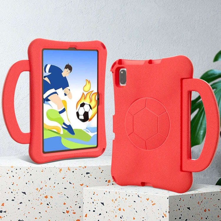 For Huawei MatePad 10.4 2020 / 2022 Handle Football Shaped EVA Shockproof Tablet Case(Red)