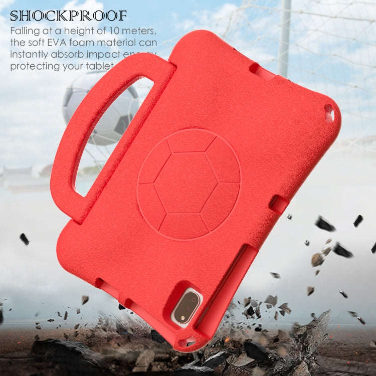For Huawei MatePad 10.4 2020 / 2022 Handle Football Shaped EVA Shockproof Tablet Case(Red)
