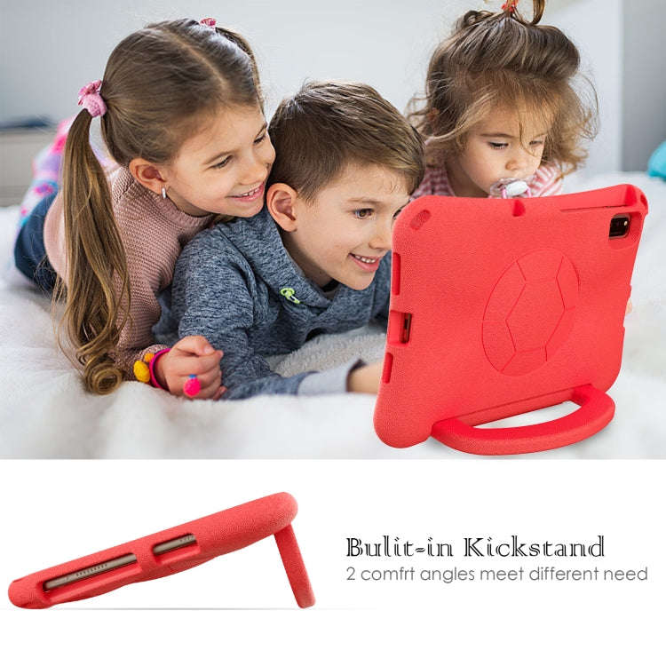 For Huawei MatePad 10.4 2020 / 2022 Handle Football Shaped EVA Shockproof Tablet Case(Red)