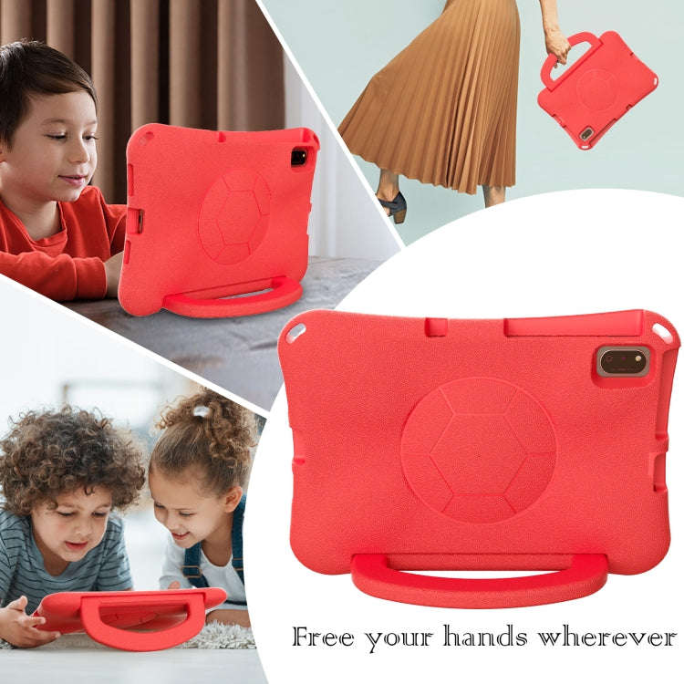 For Huawei MatePad 10.4 2020 / 2022 Handle Football Shaped EVA Shockproof Tablet Case(Red)