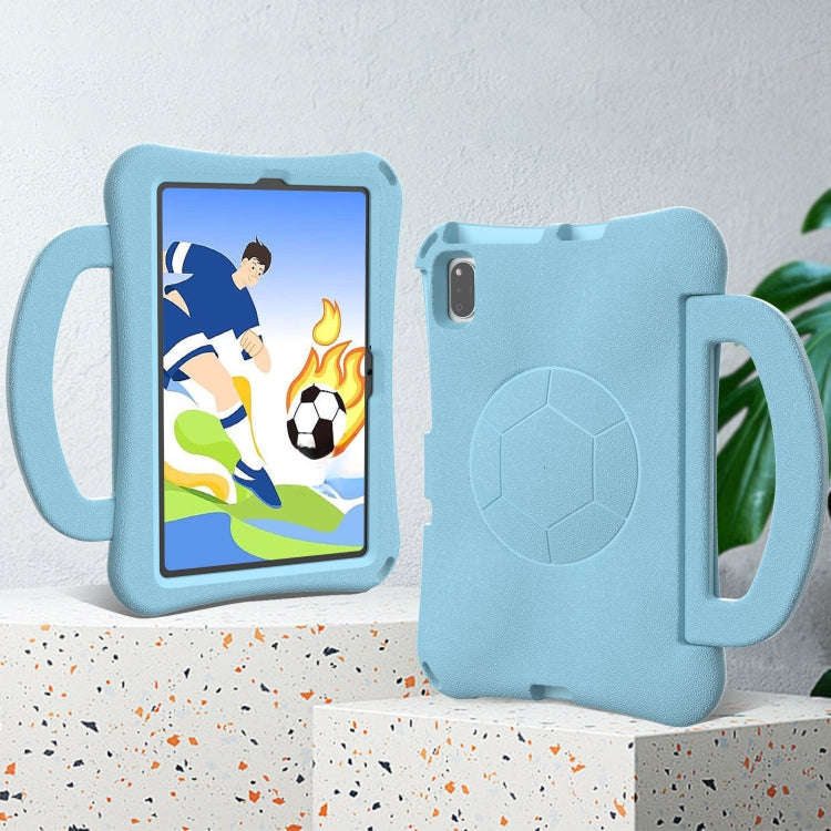 For Huawei MatePad 10.4 2020 / 2022 Handle Football Shaped EVA Shockproof Tablet Case(Light Blue)