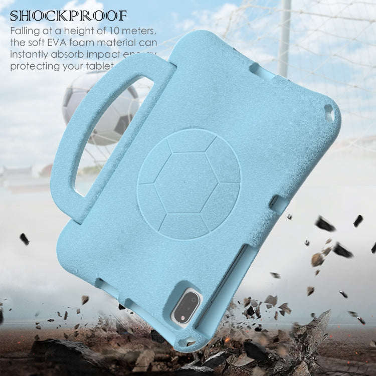 For Huawei MatePad 10.4 2020 / 2022 Handle Football Shaped EVA Shockproof Tablet Case(Light Blue)