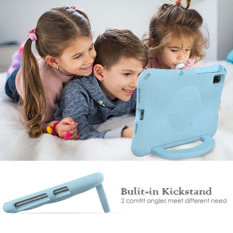 For Huawei MatePad 10.4 2020 / 2022 Handle Football Shaped EVA Shockproof Tablet Case(Light Blue)