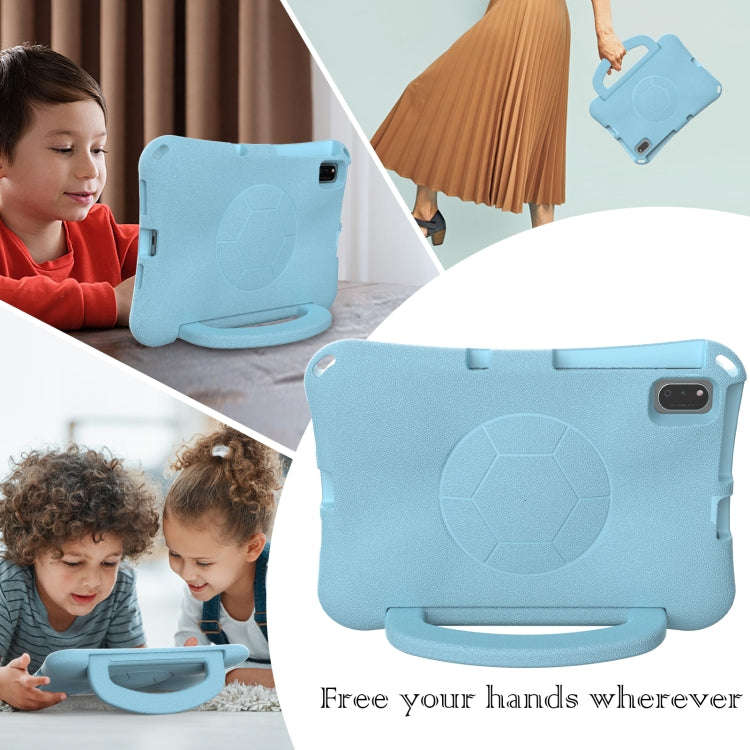 For Huawei MatePad 10.4 2020 / 2022 Handle Football Shaped EVA Shockproof Tablet Case(Light Blue)