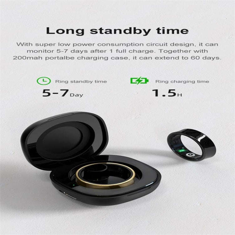 R09 SIZE 9 Smart Ring, Support Heart Rate / Blood Oxygen / Sleep Monitoring / Multiple Sports Mod...