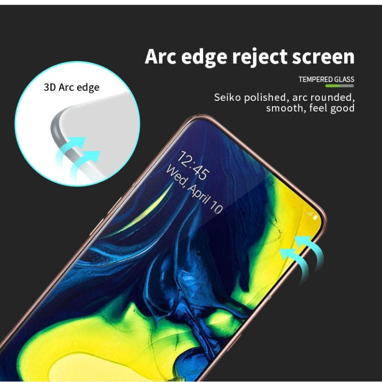 PINWUYO 9H 3D Curved Tempered Glass Film for HUAWEI P30black