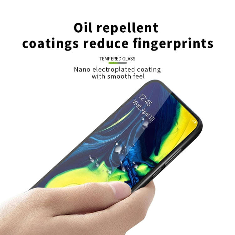 PINWUYO 9H 3D Curved Tempered Glass Film for HUAWEI P30black