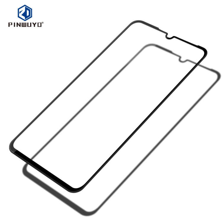 PINWUYO 9H 3D Curved Tempered Glass Film for HUAWEI P30LITE/Nova4E black