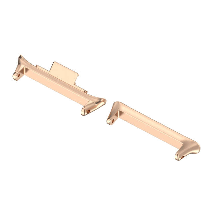 For Xiaomi Smart Band 9 Pro 1 Pair 20mm 316 Stainless Steel Metal Watch Band Connector(Rose Gold)