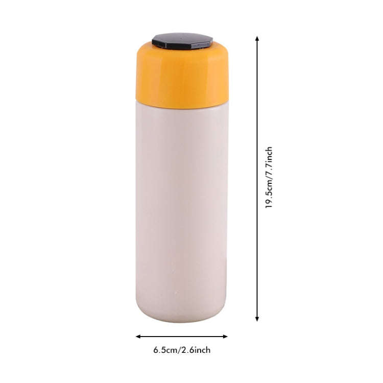 JUNSUNMAY 420ml Vacuum Insulated Water Bottle with LED Temperature Display(Beige)