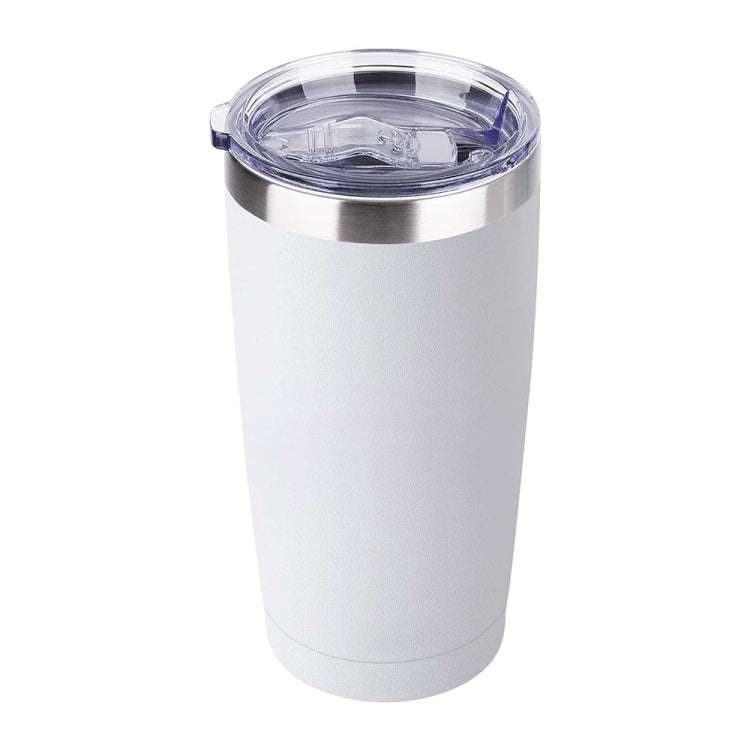 JUNSUNMAY 600ml 304 Stainless Steel Vacuum Insulated Coffee Travel Mug Double Wall Thermal Cup(Wh...