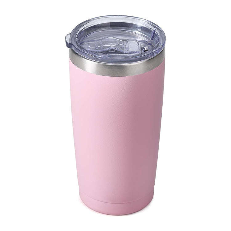 JUNSUNMAY 600ml 304 Stainless Steel Vacuum Insulated Coffee Travel Mug Double Wall Thermal Cup(Pink)
