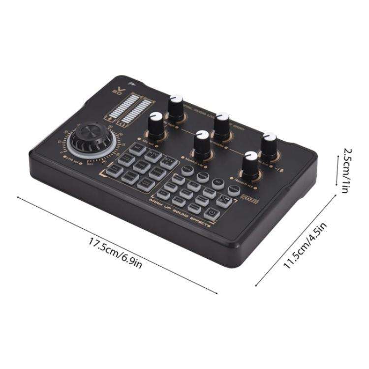 V80 For Mobile Phone Computer Portable Live Streaming Karaoke Sound Card Mixer