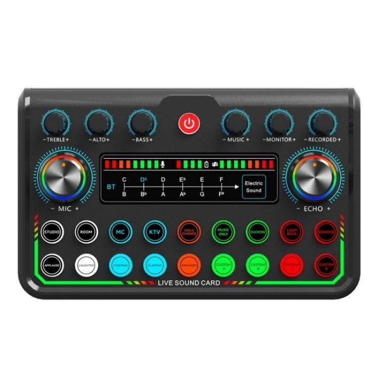 P99 Live Streaming Sound Card with DJ Mixer Voice Converter Audio Mixer