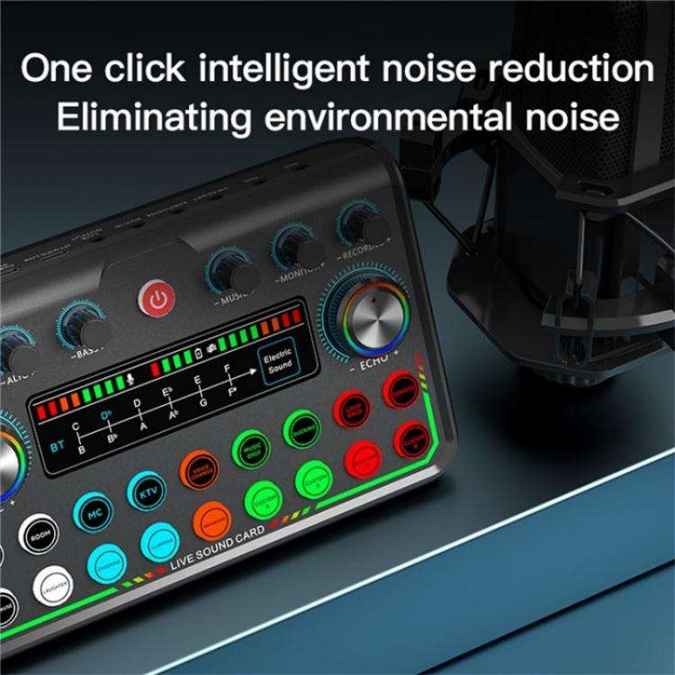 P99 Live Streaming Sound Card with DJ Mixer Voice Converter Audio Mixer