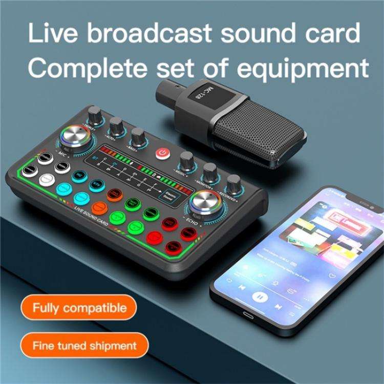 P99 Live Streaming Sound Card with DJ Mixer Voice Converter Audio Mixer