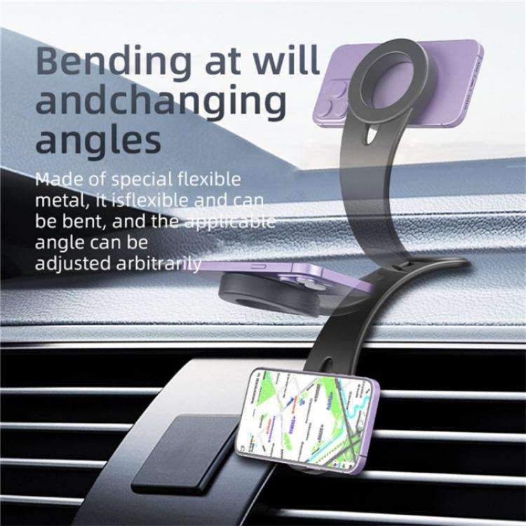 D1 Car Navigation Magnetic Flexible Aluminum Bendable Dashboard Cellphone Holder