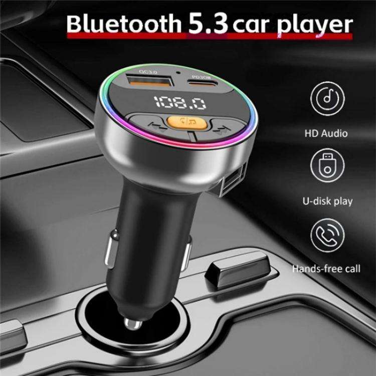 C9S QC3.0 PD 30W Charger FM Transmitter Multifunctional Bluetooth Car MP3 Player
