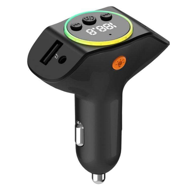C8 Bluetooth 5.3 Receiver Hands-Free Calling with AUX Port Dual USB Port Car Charger(Black)