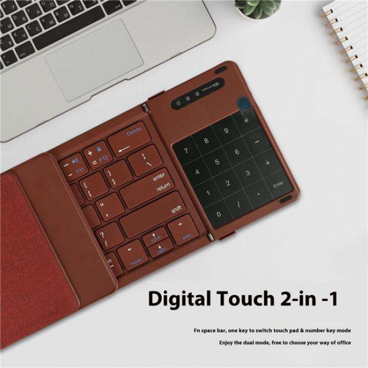 B077T Portable Foldable Wireless Bluetooth Keyboard With Touchpad