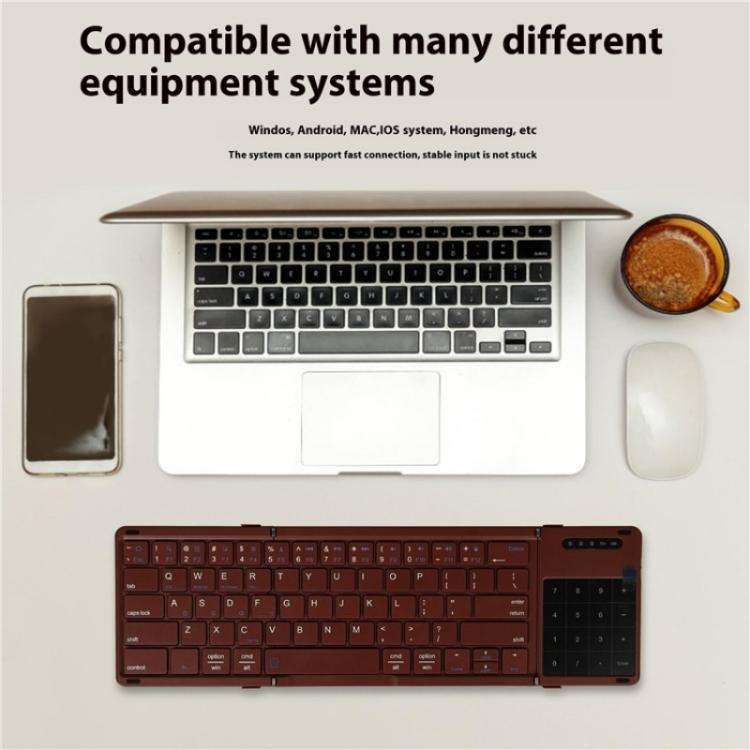 B077T Portable Foldable Wireless Bluetooth Keyboard With Touchpad