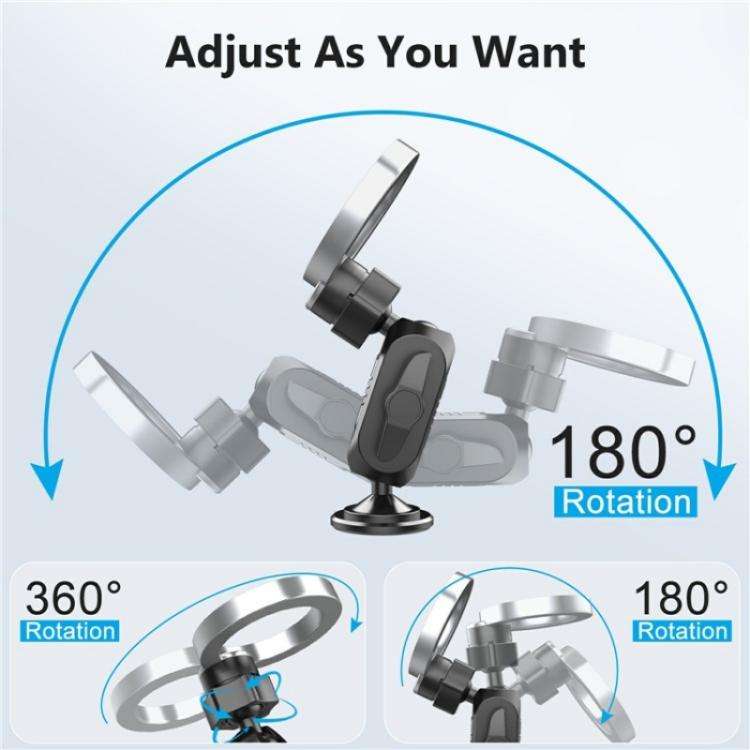 159A 360 Degree Rotation Adhesive Base Magnetic Car Dashboard Mount Phone Holder Bracket