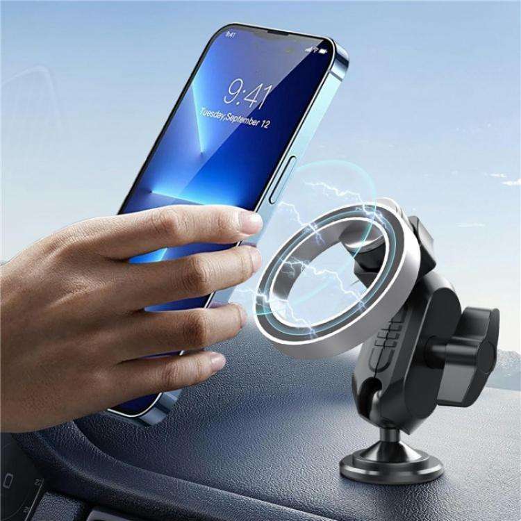 159A 360 Degree Rotation Adhesive Base Magnetic Car Dashboard Mount Phone Holder Bracket