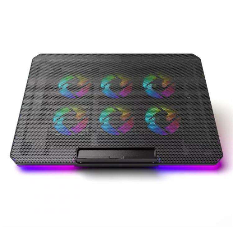 X8 Adjustable Height Notebook Cooler Foldable Laptop Stand 6 ARGB Fans Cooling Pad